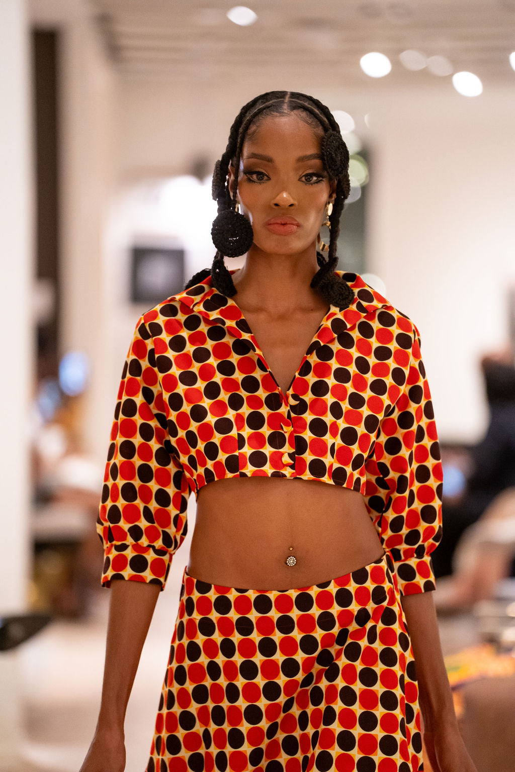 Clothes Shein Shows Fashion Shein Red Polka Dot Skirt Crop Top