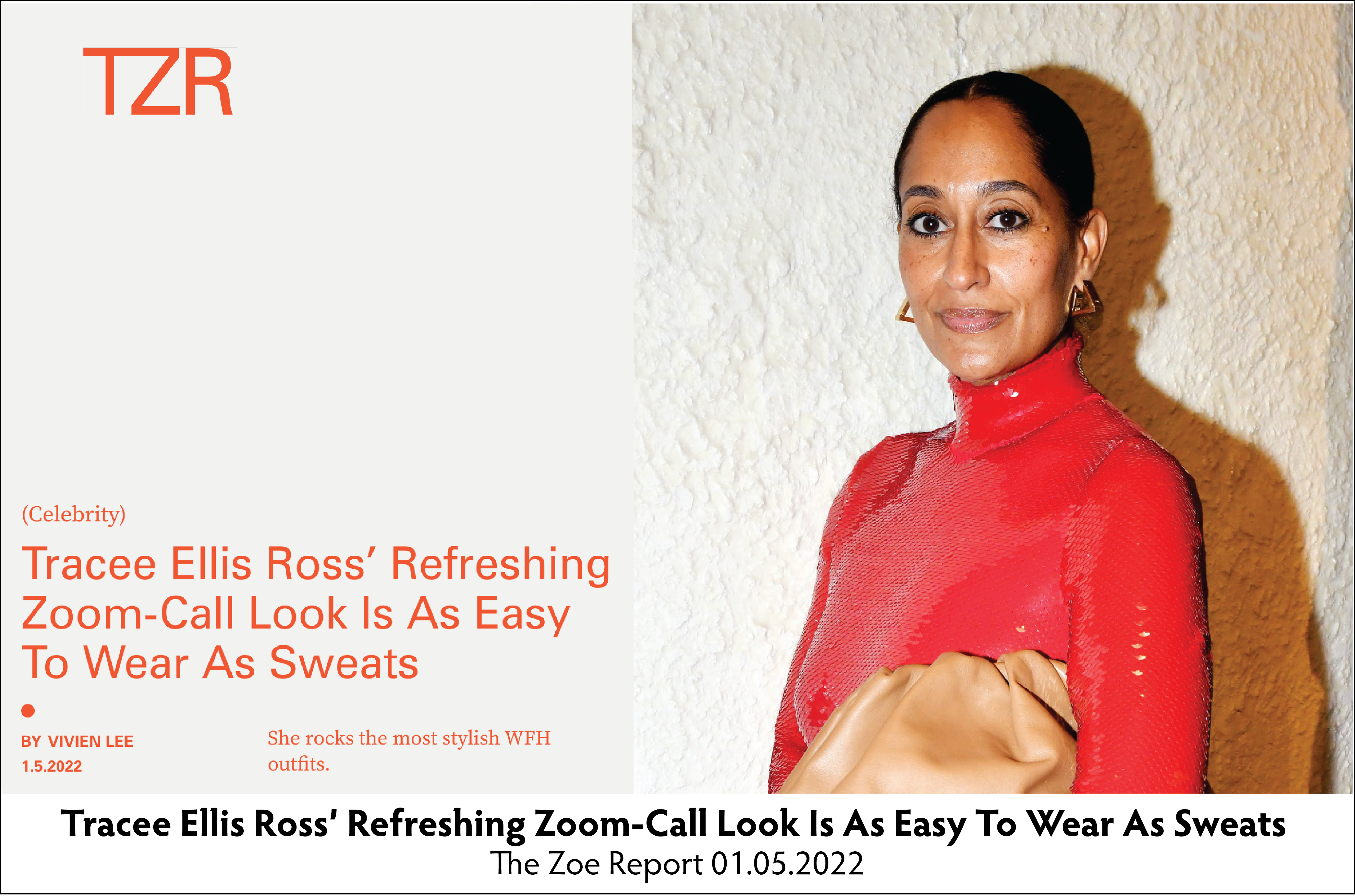 Tracee Ellis Ross' Refreshing Zoom Call Look Is As Easy To Wear As Sweats